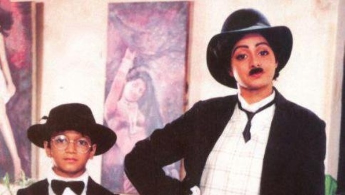 A Still Of Sridevi As Charlie Chaplin