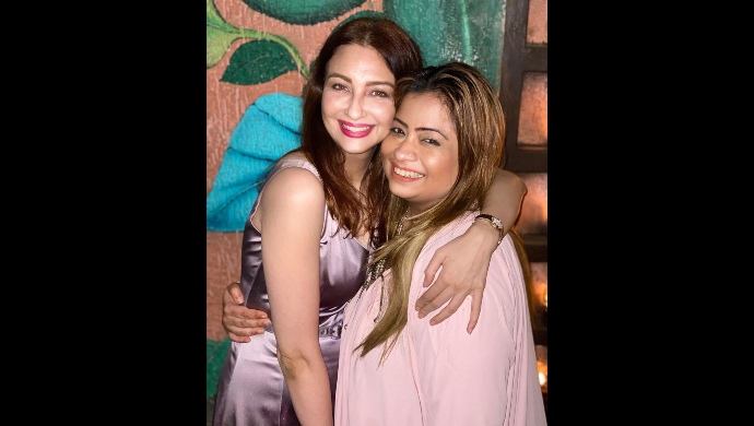 Saumya Tandon in a satin dress on NYE