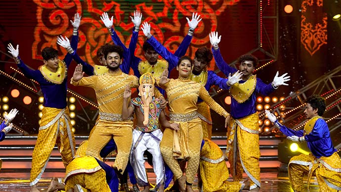 An Exclusive Still Of Preethu And Anika Performing On Stage