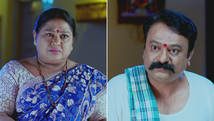 A Collage Of Parimala Signalling Something To Manjunath