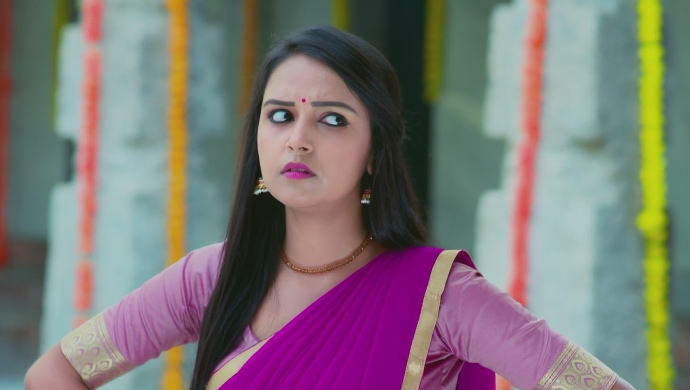 A Still Of Amulya Looking At Vedanth