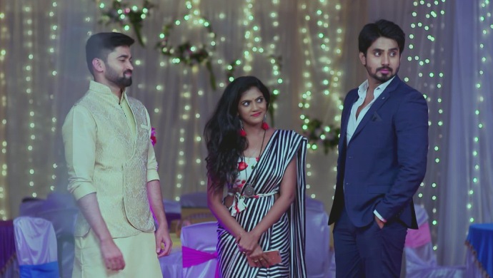 A Still Of Sarthak, Aadya And Vedanth