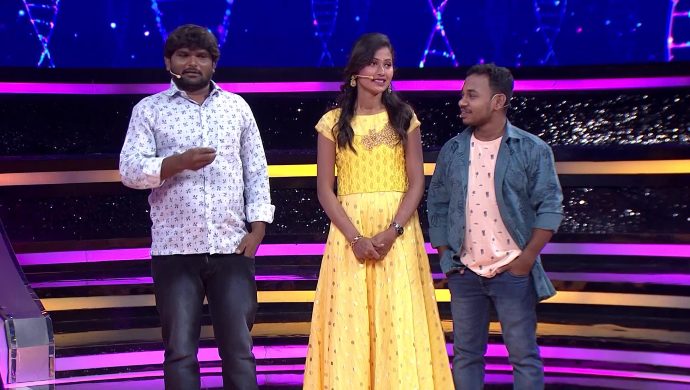 Rakesh, Sandu and Deepika from Comedy Khiladigalu Season 3